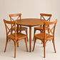 Set de Comedor Wallnut Mesa Komoro Redonda + Sillas Crossback Basic Oak - Miniatura 2