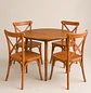 Set de Comedor Wallnut Mesa Komoro Redonda + Sillas Crossback Basic Oak - Miniatura 2