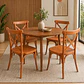Set de Comedor Wallnut Mesa Komoro Redonda + Sillas Crossback Basic Oak - Miniatura 4