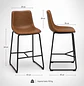 Taburete Heritage Ecocuero 64cm - Miniatura 9