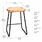 Taburete Stormio de Madera 66cm - Miniatura 7