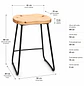 Taburete Stormio de Madera 66cm - Miniatura 7