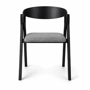 Silla Atelier de Madera y Asiento Acolchado de Lino