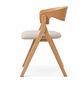 Silla Atelier de Madera y Asiento Acolchado de Lino - Miniatura 5