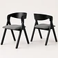 Silla Atelier de Madera y Asiento Acolchado de Lino - Miniatura 3