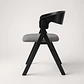 Silla Atelier de Madera y Asiento Acolchado de Lino - Miniatura 6