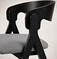 Silla Atelier de Madera y Asiento Acolchado de Lino - Miniatura 8