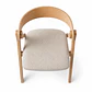 Silla Atelier de Madera y Asiento Acolchado de Lino - Miniatura 9