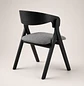 Silla Atelier de Madera y Asiento Acolchado de Lino - Miniatura 12