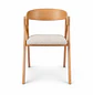 Silla Atelier de Madera y Asiento Acolchado de Lino - Miniatura 1