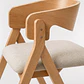 Silla Atelier de Madera y Asiento Acolchado de Lino - Miniatura 7