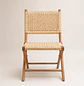 Silla Plegable Nido de Madera y Ratán - Miniatura 1