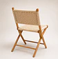 Silla Plegable Nido de Madera y Ratán - Miniatura 5