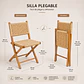 Silla Plegable Nido de Madera y Ratán - Miniatura 3