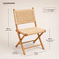 Pack de 2 Sillas Plegables Nido de Madera y Ratán - Miniatura 8