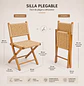 Pack de 2 Sillas Plegables Nido de Madera y Ratán - Miniatura 7