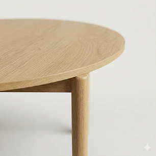 Mesa Atlas Redonda de Madera 100cm