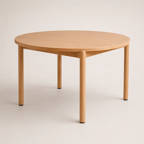 Mesa Atlas Redonda de Madera 100cm