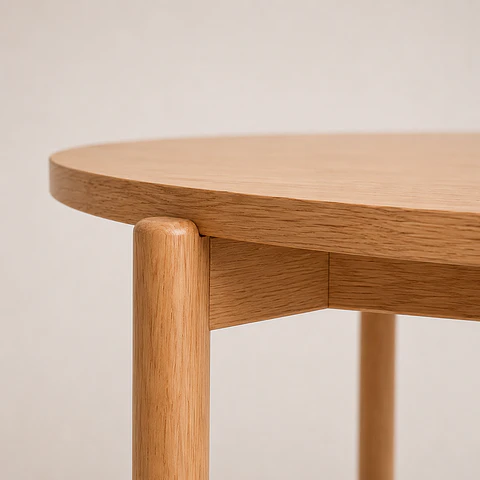 Mesa Atlas Redonda de Madera 100cm