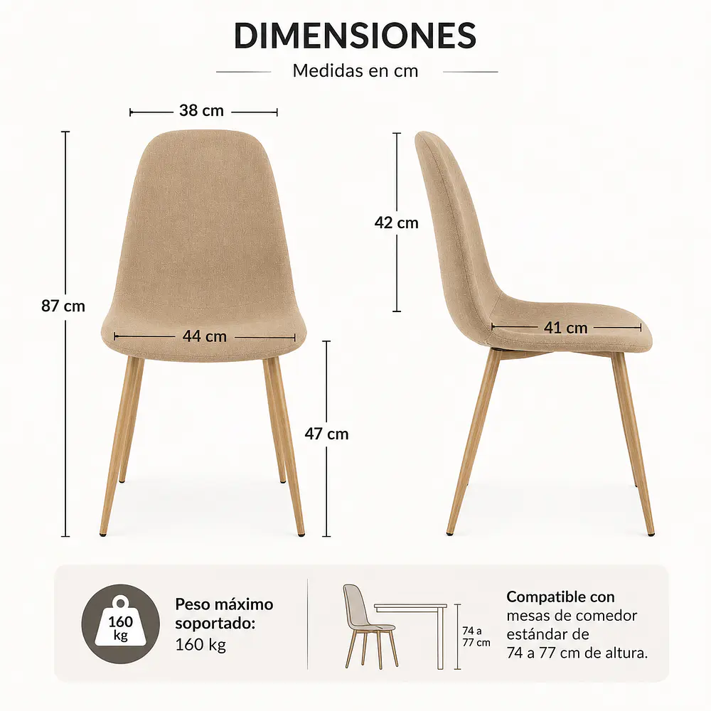 Silla Eames Lino Oak Gris 15