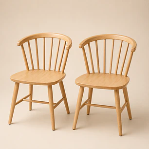 Pack de 2 Sillas Costa Madera Natural 