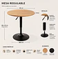 Mesa Redonda Kala Regulable 68cm - 93cm - Miniatura 3