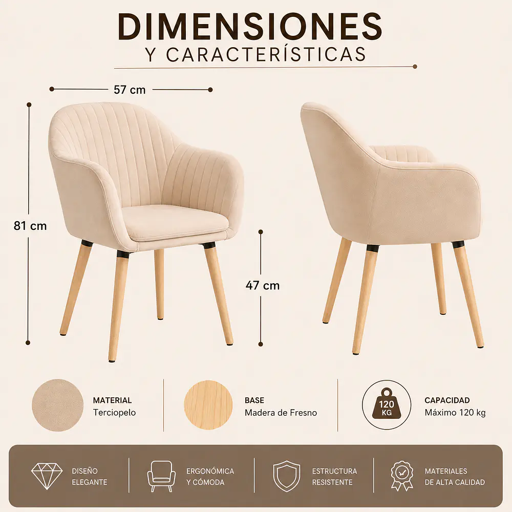 Pack de 2 Sitiales Warm Oak 8