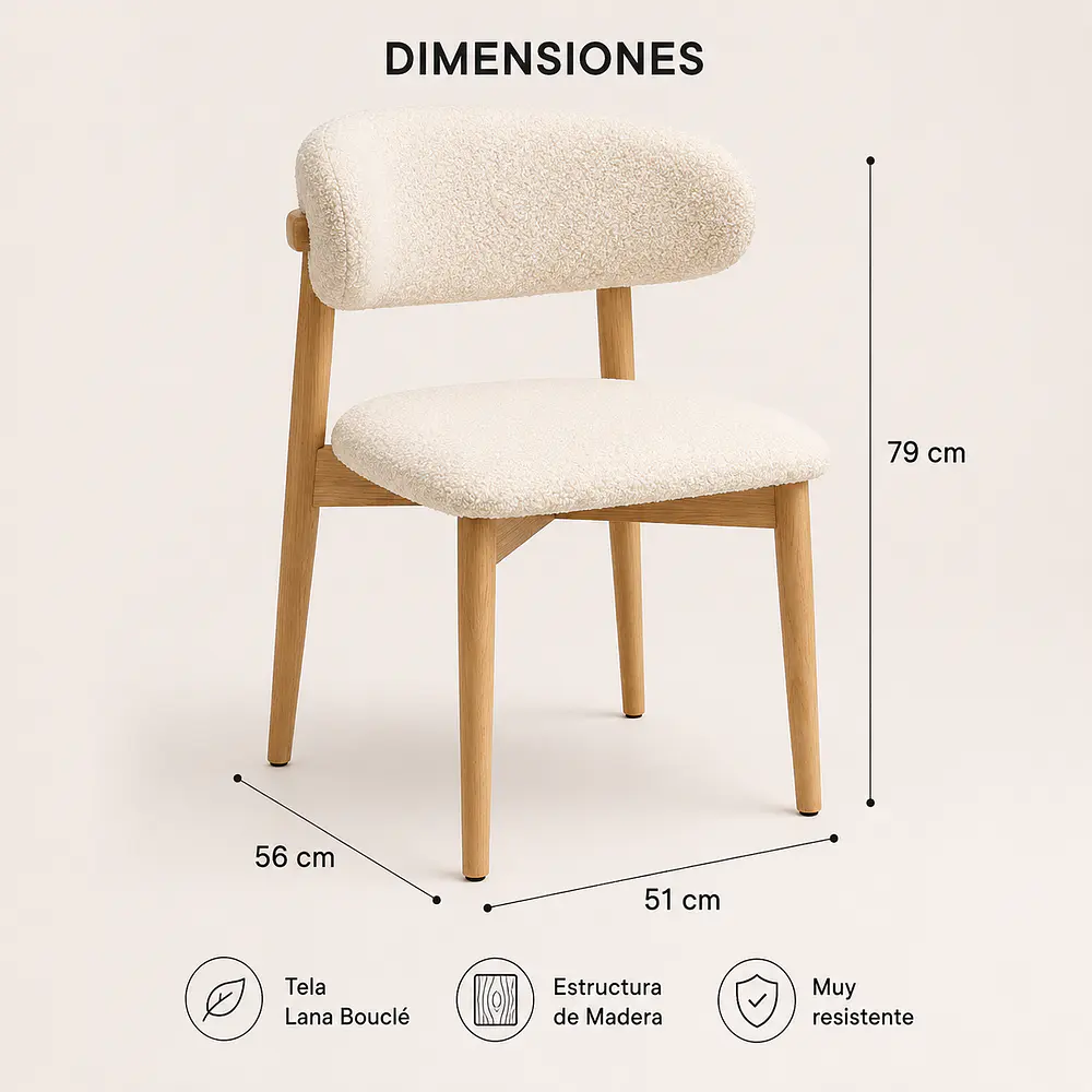 Silla Cesna Cloud de Madera  7