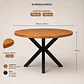 Mesa Redonda Rusti Ohmioh de Madera Base Negro - Miniatura 5