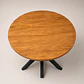 Mesa Redonda Rusti Ohmioh de Madera Base Negro - Miniatura 3