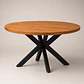 Mesa Redonda Rusti Ohmioh de Madera Base Negro - Miniatura 1
