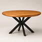 Mesa Redonda Rusti Ohmioh de Madera Base Negro - Miniatura 4