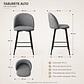 Taburete Berna Lino Base Negro 66cm - Miniatura 14