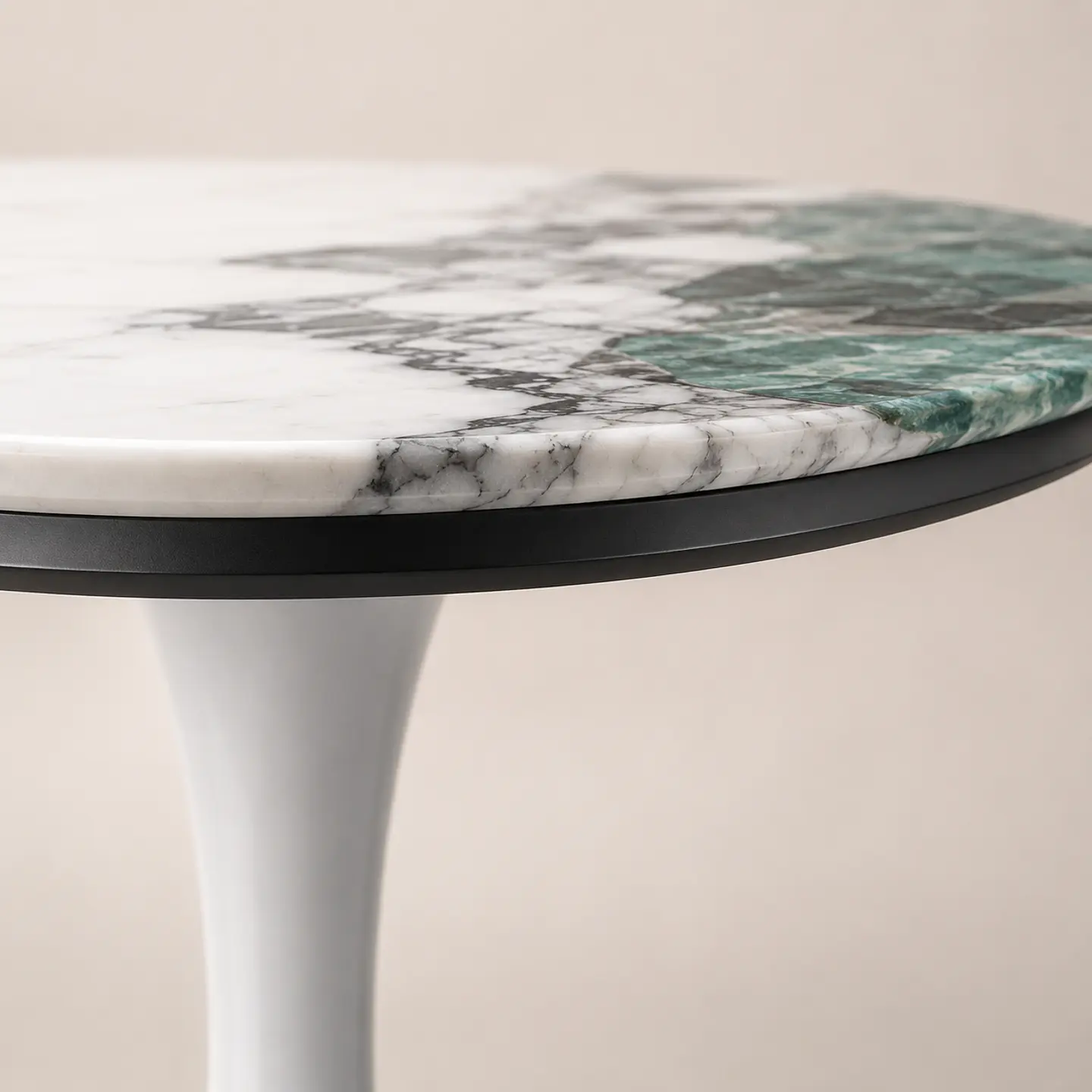 Mesa Tulip Redonda de Cuarzo Calacatta Stone 5