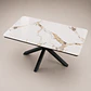 Mesa Ohmioh Rectangular de Cuarzo Calacatta Base Negro - Miniatura 2
