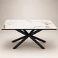 Mesa Ohmioh Rectangular de Cuarzo Calacatta Base Negro - Miniatura 1