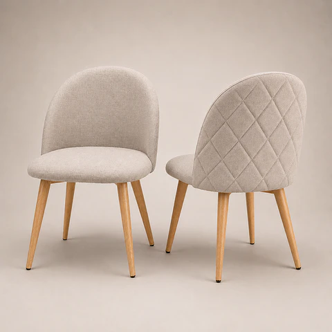 Pack de 2 Sillas Berna Lino Oak 