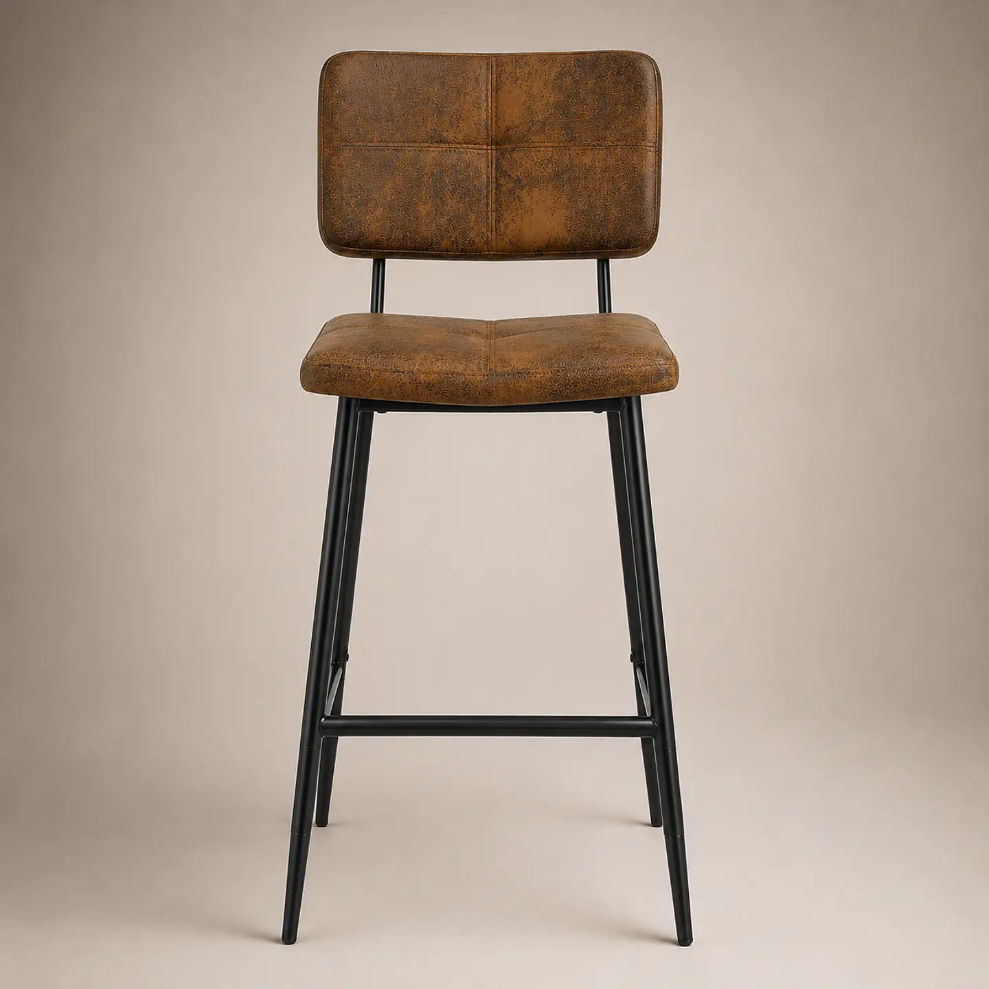 Taburete Vintage Industrial Ecocuero 65cm 1