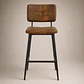 Taburete Vintage Industrial Ecocuero 65cm - Miniatura 1
