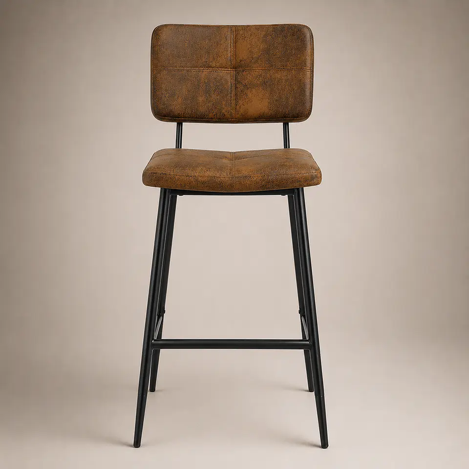 Taburete Vintage Industrial Ecocuero 65cm 1