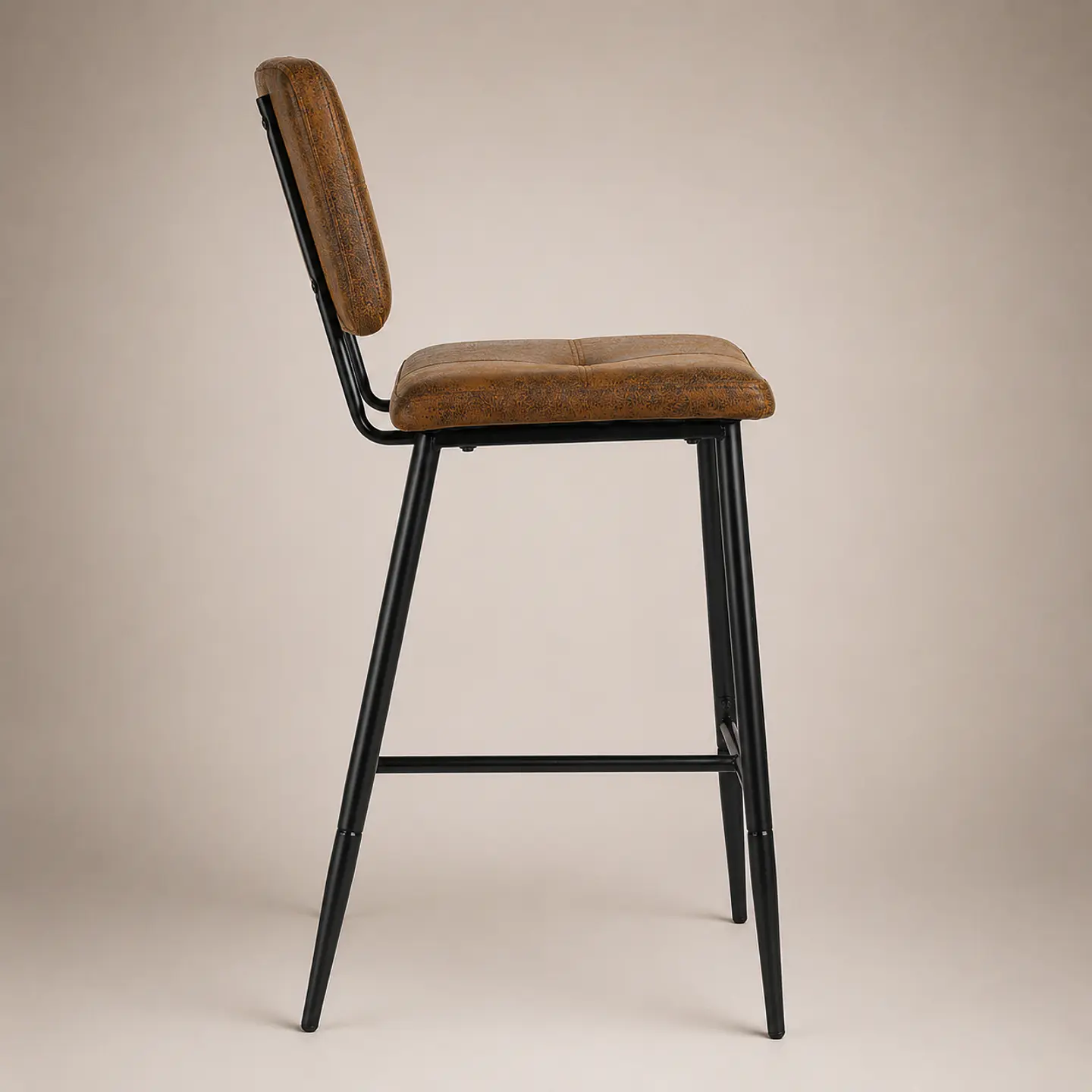 Taburete Vintage Industrial Ecocuero 65cm 5