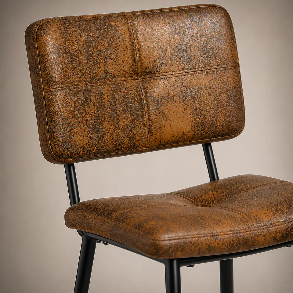 Taburete Vintage Industrial Ecocuero 65cm 8