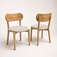 Silla Atlas Acolchada de Madera Natural - Miniatura 2
