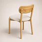 Silla Atlas Acolchada de Madera Natural - Miniatura 3