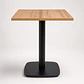 Mesa Tulip Cuadrada 70x70cm Cubierta Natural Base Negro - Miniatura 1