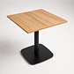 Mesa Tulip Cuadrada 70x70cm Cubierta Natural Base Negro - Miniatura 3