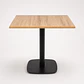 Mesa Tulip Cuadrada 70x70cm Cubierta Natural Base Negro - Miniatura 6