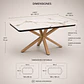 Mesa Ohmioh Rectangular de Cuarzo Calacatta Oak - Miniatura 3