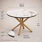 Mesa Ohmioh Redonda de Cuarzo Calacatta Oak - Miniatura 4