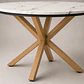 Mesa Ohmioh Redonda de Cuarzo Calacatta Oak - Miniatura 3